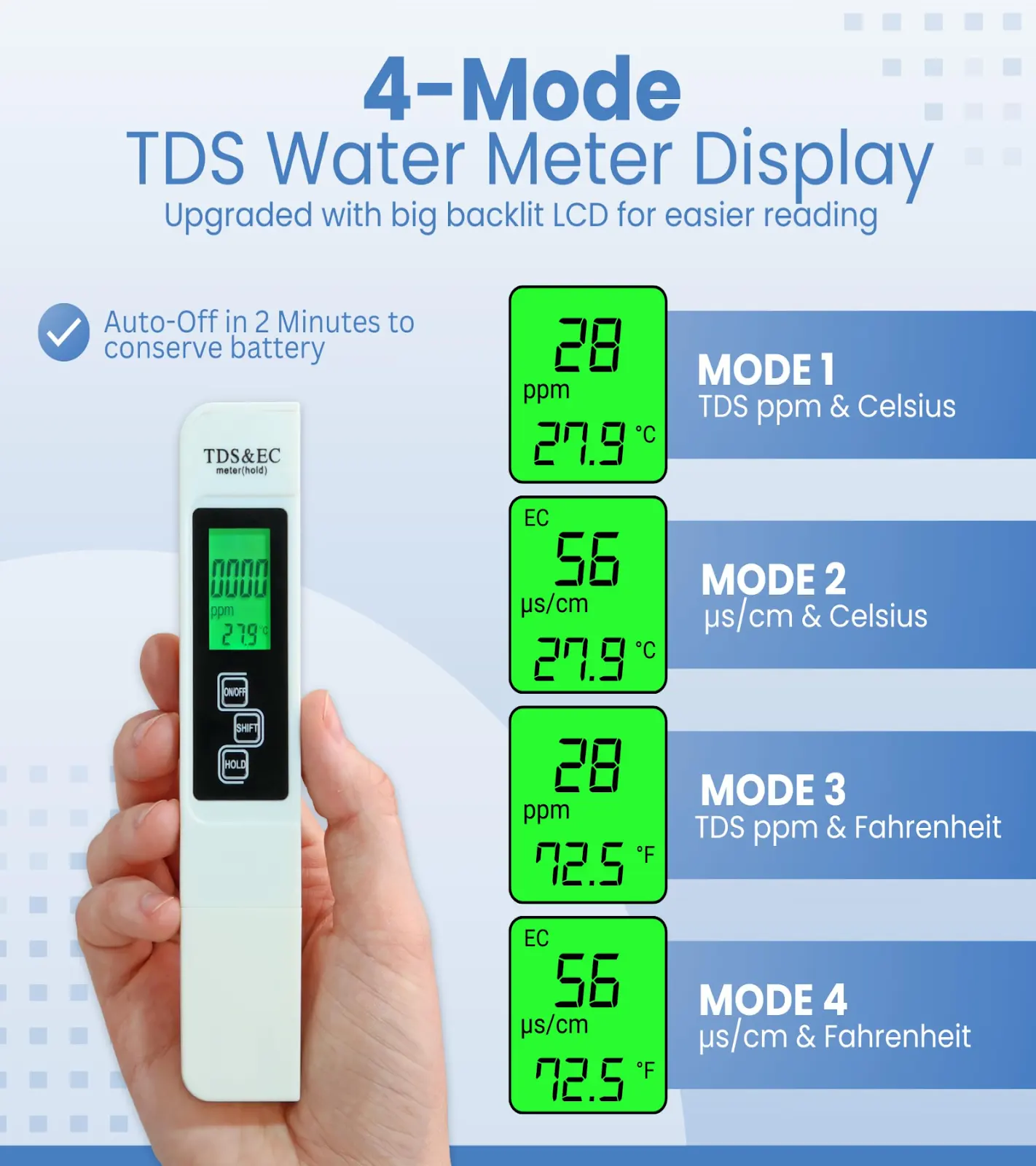 Portable Digital TDS Water Quality Testing Pen - Image 3