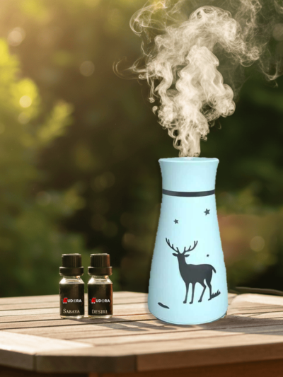 Deer Air Humidifier with LED Light & Oil Diffuser