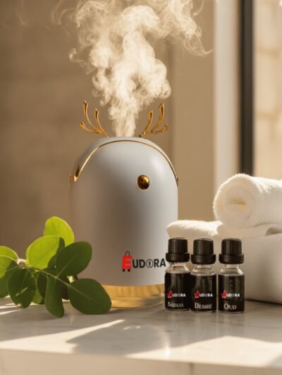 Reindeer LED Humidifier & Aroma Diffuser – USB Cool Mist